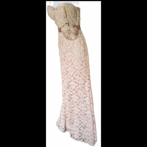 Vintage rose gold lace dress